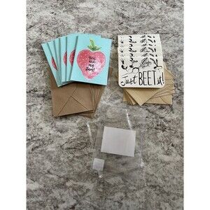 Greeting Cards 2 Sets Of 6- New- “You Are My Jam” Strawberries 🍓“ Just Beet It”